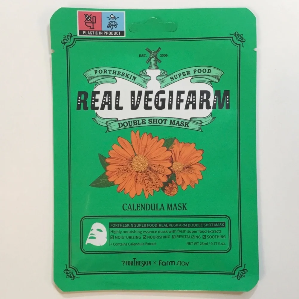 7 Assorted Real Vegifarm Double Shot Sheet Masks